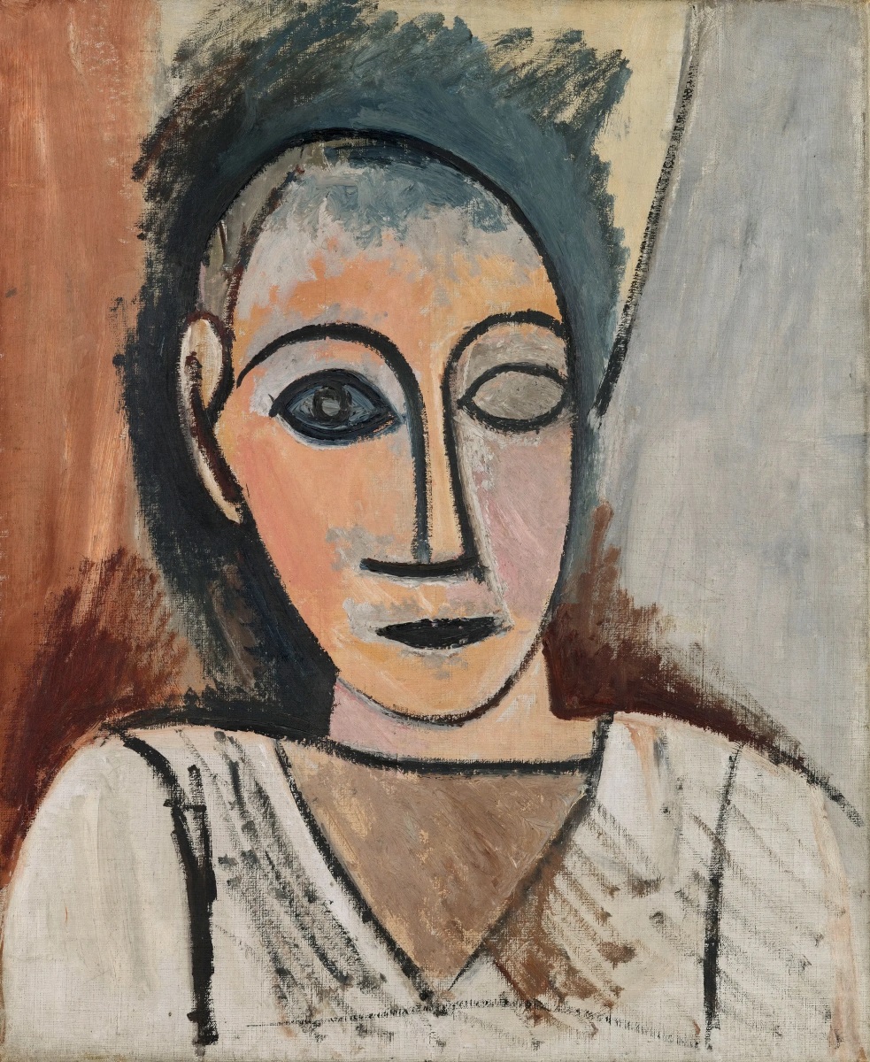 Пабло Пикассо. "Бюст мужчины (Голова с пустым глазом)". 1907. Музей Пикассо, Париж.